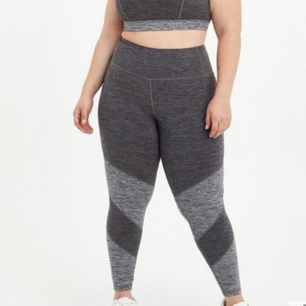 Super Soft Performance Jersey Full Length Seam Detail Active Legging